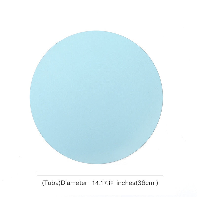 Insulation Oilproof Leather Placemat Western Food Mat Dining Tableware Table Mat Pads Bowl Cup Coaster Kitchen Accessorie