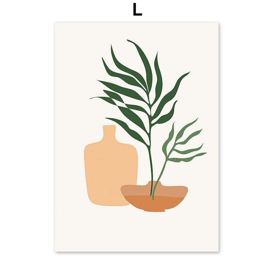 Abstract Minimalism Girl pineapple Peach Wall Art - Little Eudora