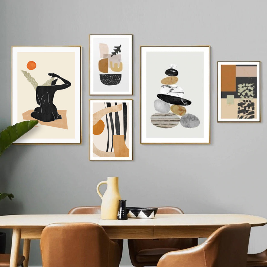 Scandinavia Abstract Geometric Canvas - Little Eudora