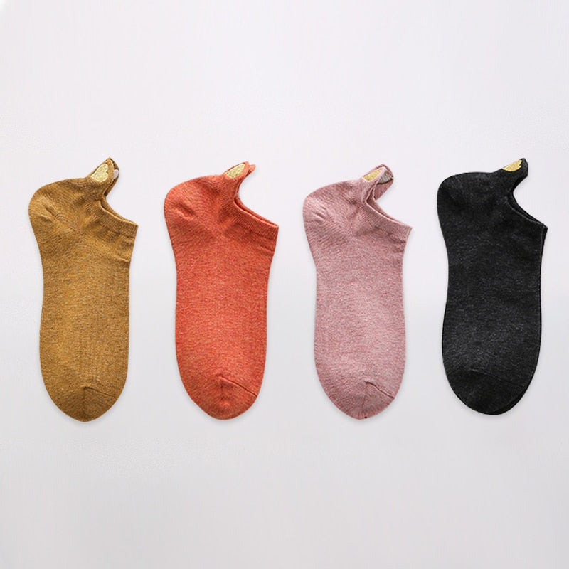 Fashion Ankle Socks - 4 Pairs - Little Eudora