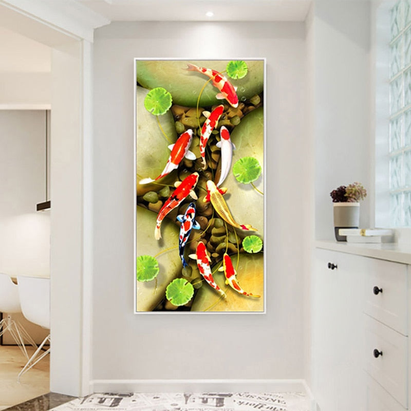 Koi Fish Feng Shui Wall Art