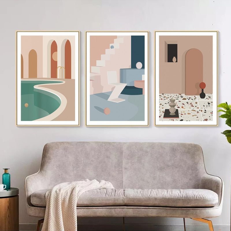 Abstract Geometric Scandinavia Wall Art