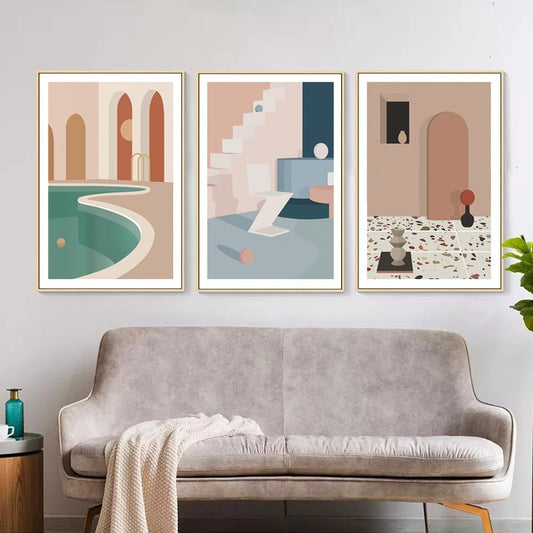 Abstract Geometric Scandinavia Wall Art