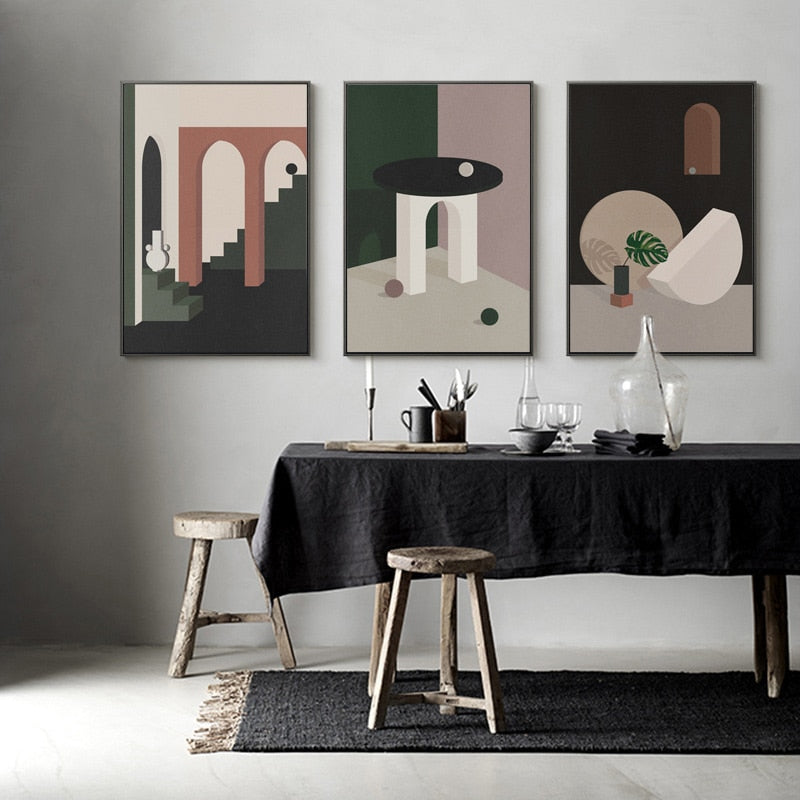 Abstract Geometric Scandinavia Wall Art