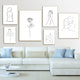 Abstract Lady Line Drawing Wall Art