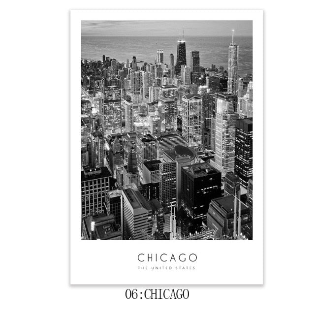 Modern New York London Paris City Wall art
