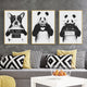 Funny Black White Animals Wall Art