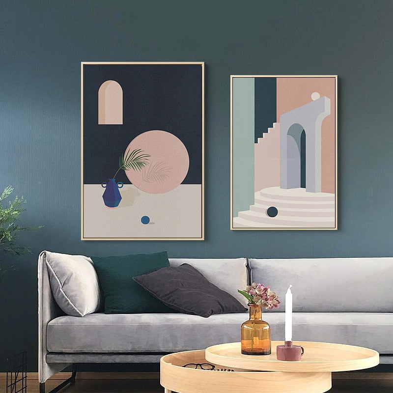 Abstract Geometric Scandinavia Wall Art
