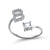 Elegant Fashion Initial Ring For Friends and Soulmates in Silver