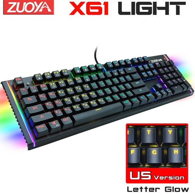 Wired Mechanical Gaming Keyboard with Backlit Keys