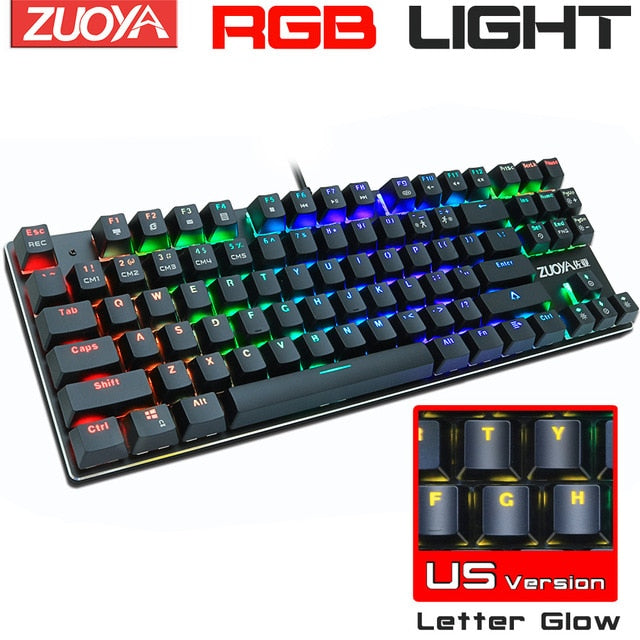 Wired Mechanical Gaming Keyboard with Backlit Keys