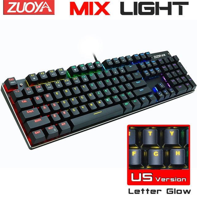 Wired Mechanical Gaming Keyboard with Backlit Keys