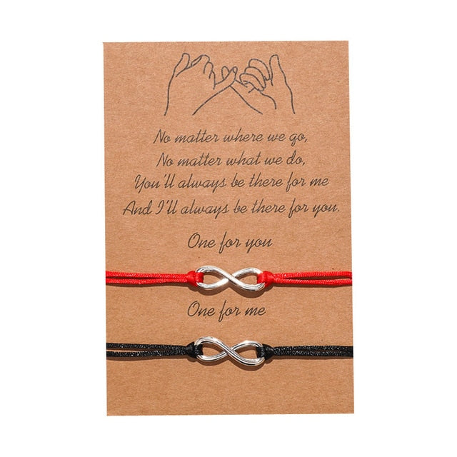 A Pair of Friendship Charm Bracelets for loved ones and couples