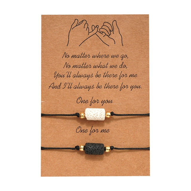 A Pair of Friendship Charm Bracelets for loved ones and couples