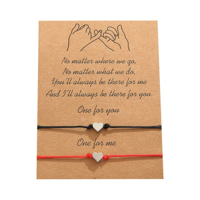 A Pair of Friendship Charm Bracelets for loved ones and couples
