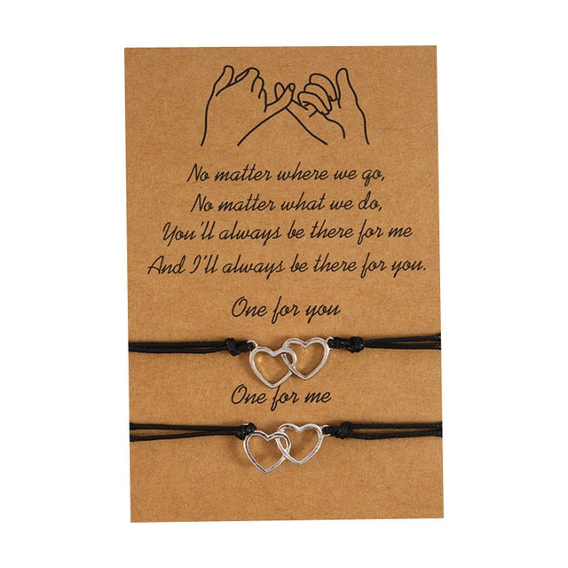 A Pair of Friendship Charm Bracelets for loved ones and couples