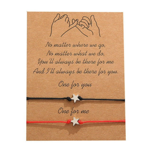 A Pair of Friendship Charm Bracelets for loved ones and couples