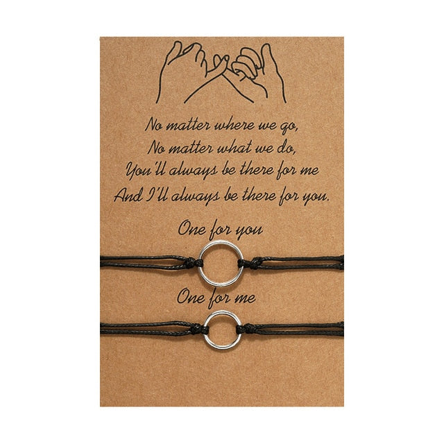 A Pair of Friendship Charm Bracelets for loved ones and couples