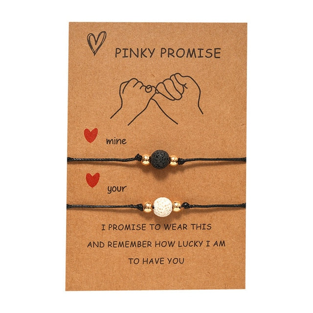 A Pair of Friendship Charm Bracelets for loved ones and couples