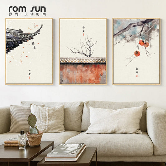 Japan Style Floral Wall Art