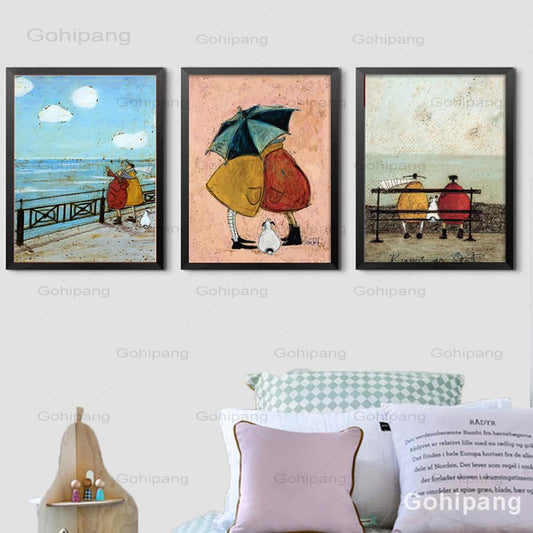 Gohipang Happy Family Abstract Wall Art