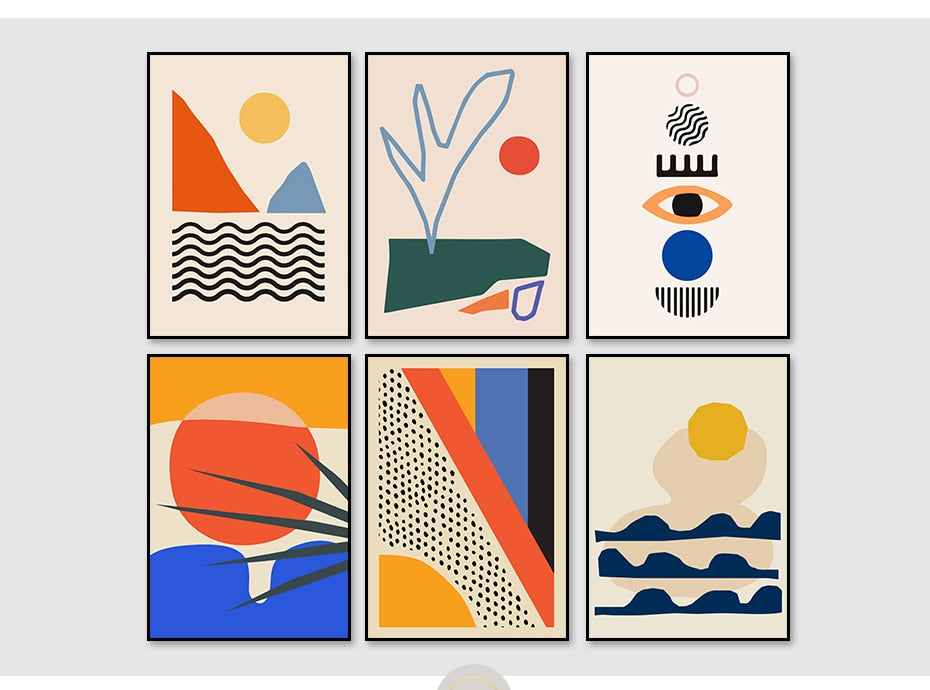Geometric Abstract Scene Scandinavia