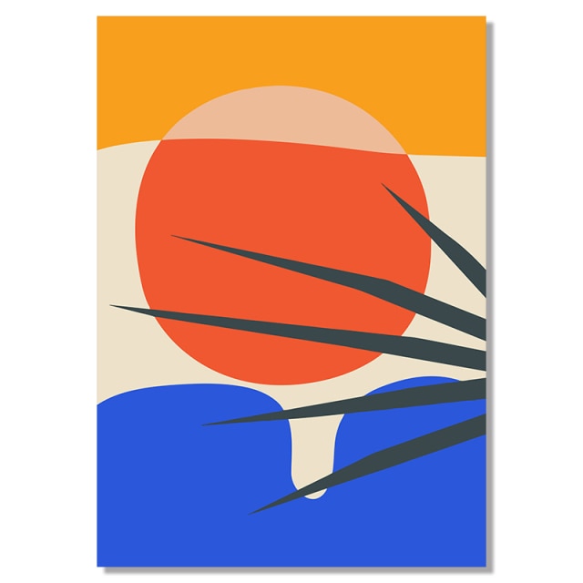 Geometric Abstract Scene Scandinavia
