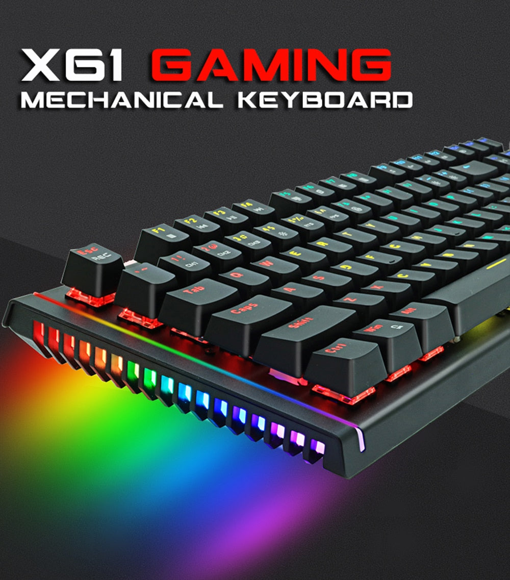 Wired Mechanical Gaming Keyboard with Backlit Keys