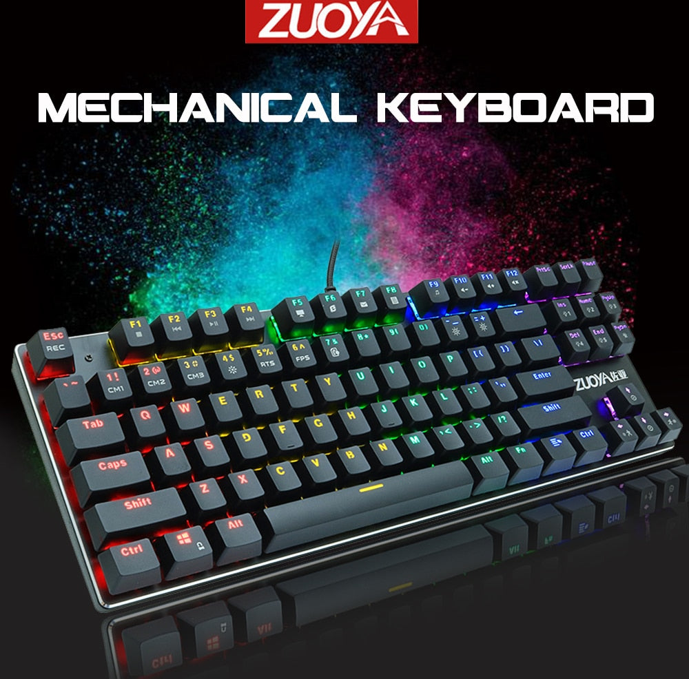 Wired Mechanical Gaming Keyboard with Backlit Keys