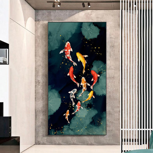 Koi Fish Feng Shui Wall Art
