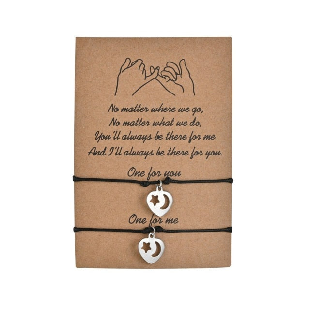 A Pair of Friendship Charm Bracelets for loved ones and couples