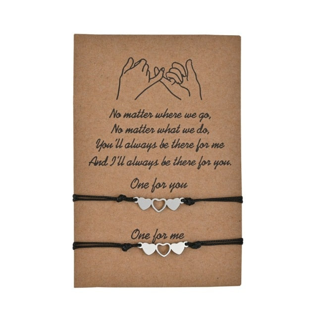 A Pair of Friendship Charm Bracelets for loved ones and couples