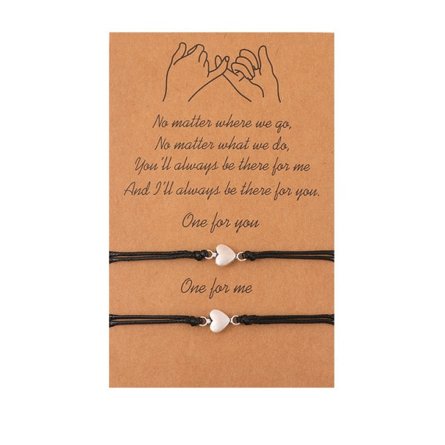 A Pair of Friendship Charm Bracelets for loved ones and couples