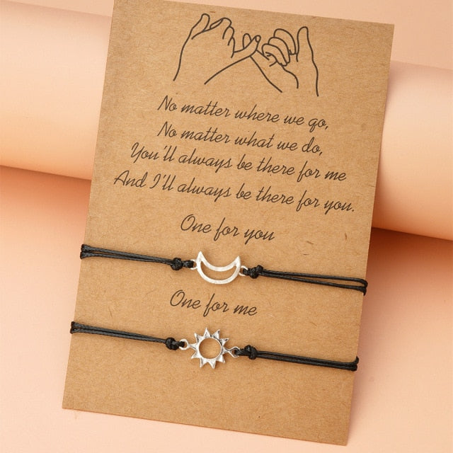 A Pair of Friendship Charm Bracelets for loved ones and couples