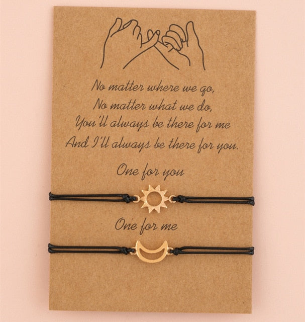A Pair of Friendship Charm Bracelets for loved ones and couples