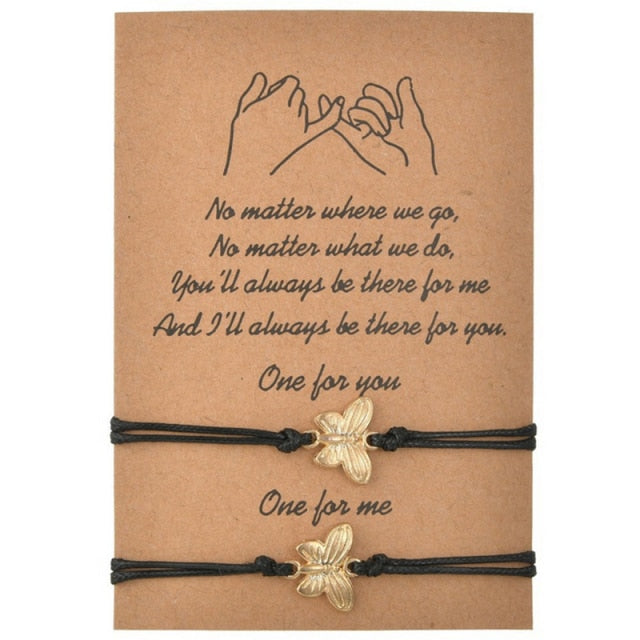A Pair of Friendship Charm Bracelets for loved ones and couples